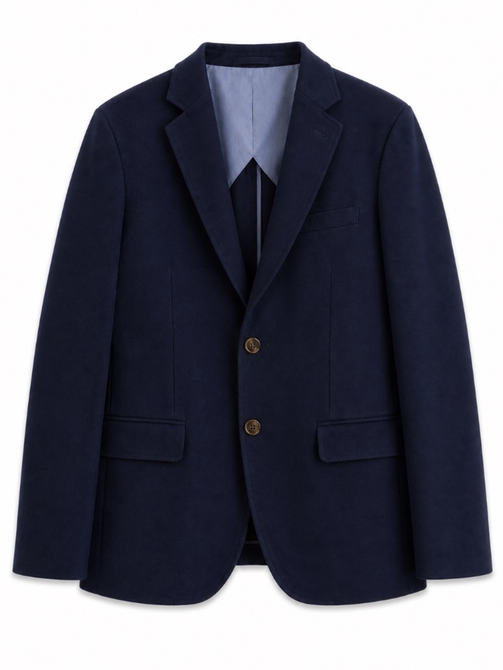 Club Room Navy Blue Piqué Cotton 2-Button Blazer – Size Medium EUC